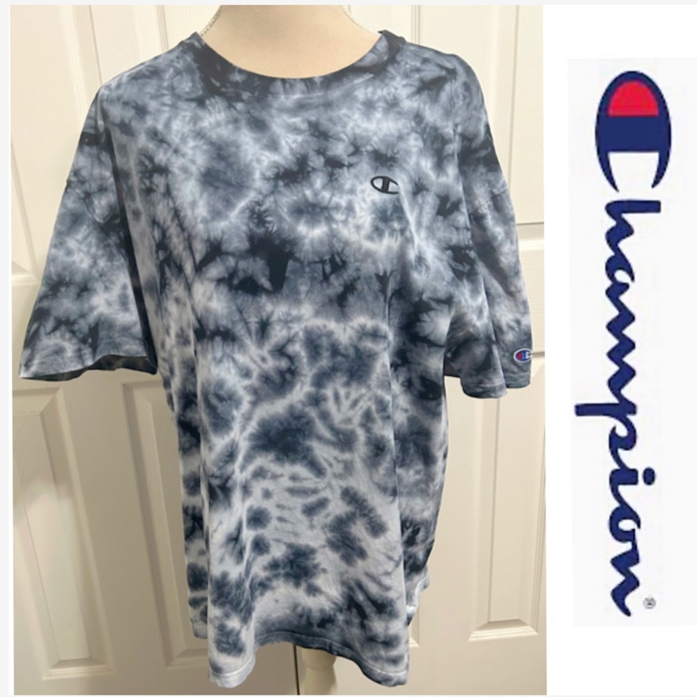 Champion, Unisex Tye Dyed Crew Neckline Short Sleeve Tee Shirt, 1X